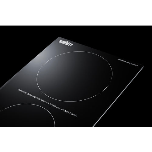 Summit 12" Wide 230V 2-Burner Radiant Cooktop With Safety Shutoff (CRH2BT30230) view 5