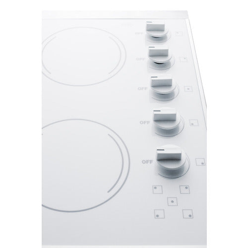 Summit 27" Wide 230V 5-Burner Radiant Cooktop (CRS5B14W) view 2