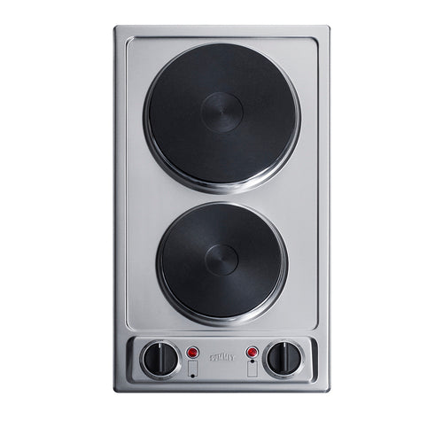 Summit 12" Wide 115V 2-Burner Solid Disk Cooktop (CSD2B115)
