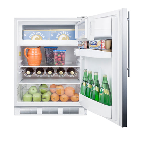 Summit 24" Wide Refrigerator-Freezer — Left Hand Door hinge (CT661WSSHVLHD) view 4