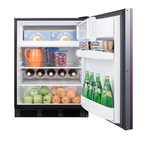 Summit 24" Wide Refrigerator-Freezer (Panel Not Included) (CT663BKIF) view 4
