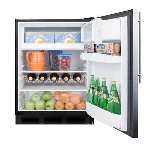 Summit 24" Wide Refrigerator-Freezer, ADA Compliant (CT663BKSSHVADA) view 4
