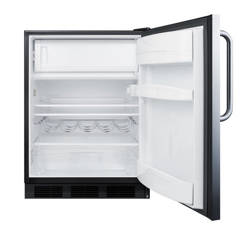 Summit 24" Wide Refrigerator-Freezer, ADA Compliant (CT663BKSSTBADA) view 4