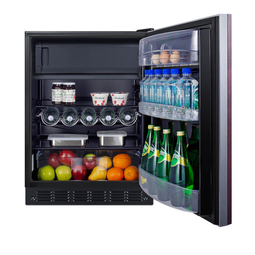 Summit 24" Wide Refrigerator-Freezer, ADA Compliant (Panel Not Included) (CT66BK2SSIFADA) view 5
