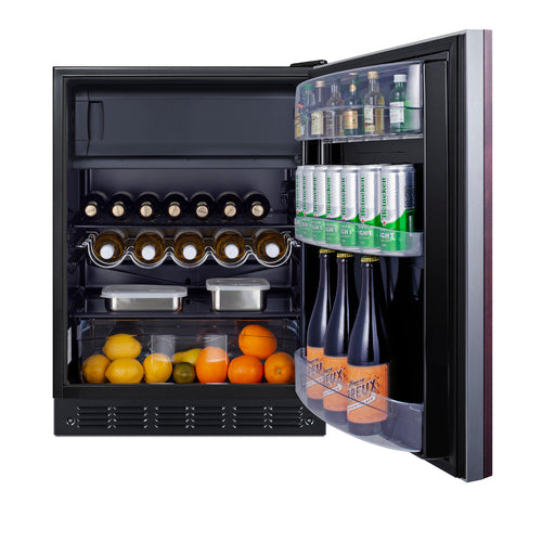 Summit 24" Wide Refrigerator-Freezer, ADA Compliant (Panel Not Included) (CT66BK2SSIFADA) view 6
