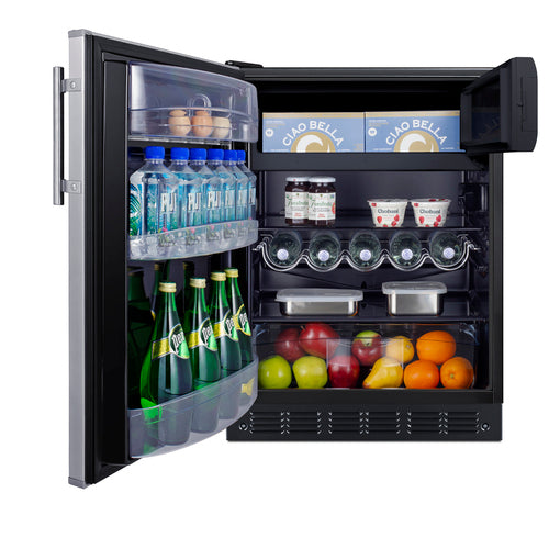 Summit 24" Wide Refrigerator-Freezer (CT66BK2SSLHD) view 4