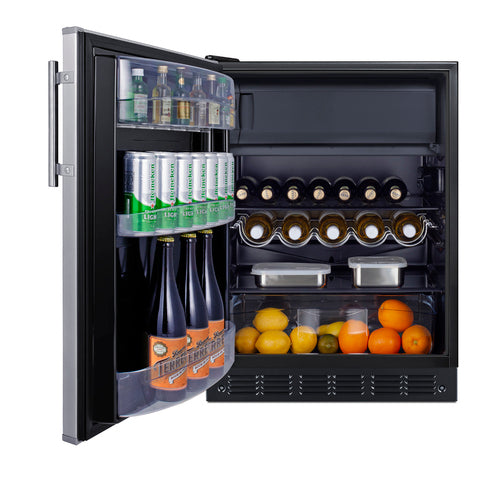 Summit 24" Wide Refrigerator-Freezer (CT66BK2SSLHD) view 3