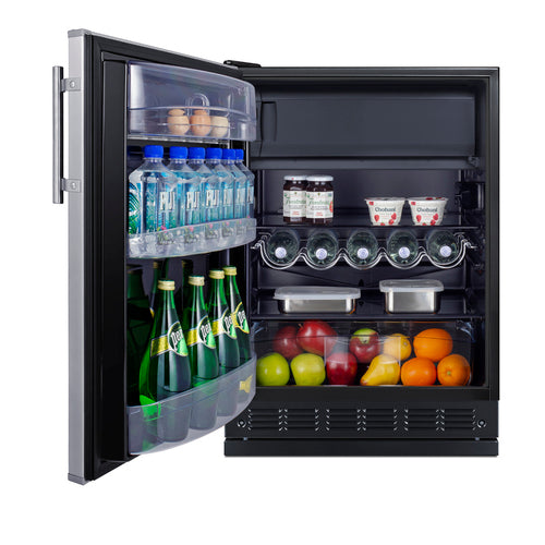 Summit 24" Wide Refrigerator-Freezer (CT66BK2SSRSLHD) view 4