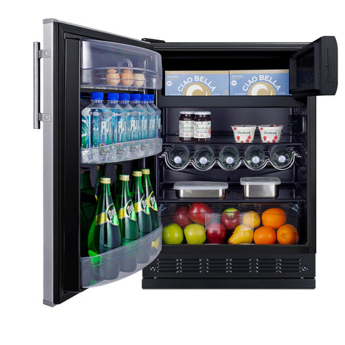 Summit 24" Wide Refrigerator-Freezer (CT66BK2SSRSLHD) view 3