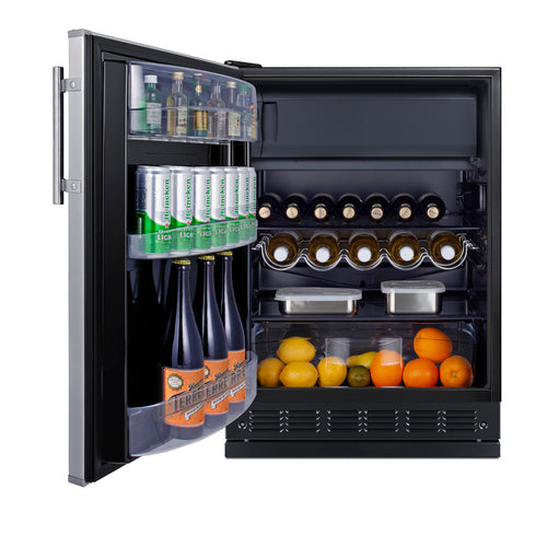 Summit 24" Wide Refrigerator-Freezer (CT66BK2SSRSLHD) view 2