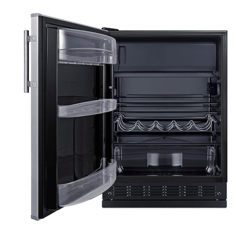 Summit 24" Wide Refrigerator-Freezer (CT66BK2SSRSLHD)