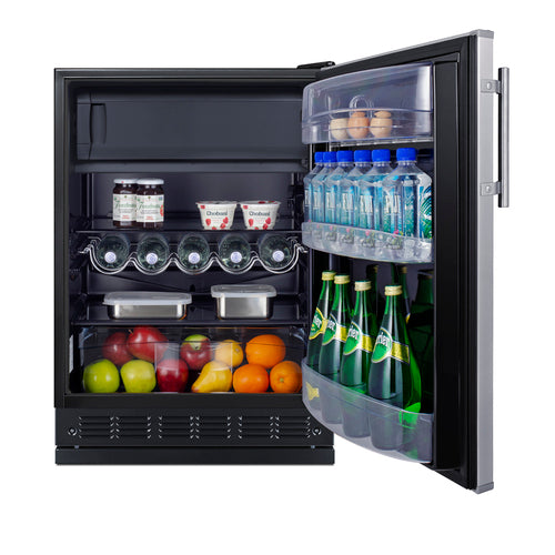 Summit 24" Wide Refrigerator-Freezer (CT66BK2SSRS) view 6