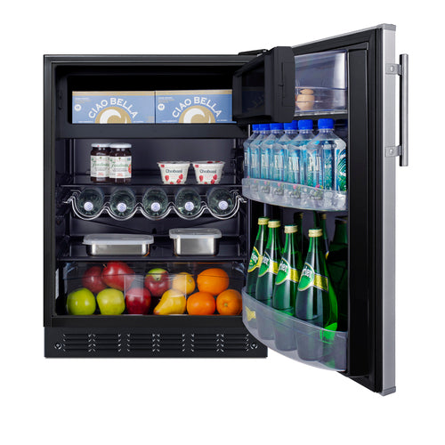 Summit 24" Wide Refrigerator-Freezer (CT66BK2SS) view 6