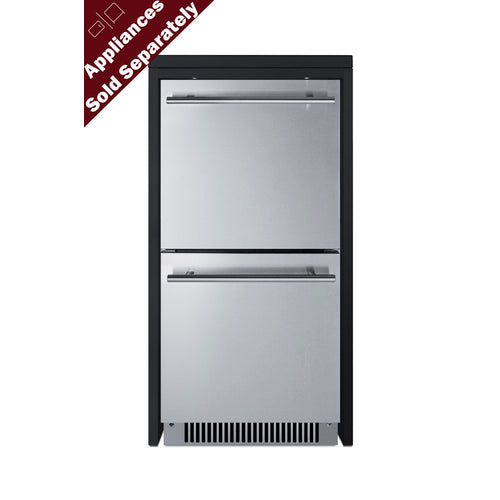 Summit Refrigerator Cabinet for 15" Wide Appliances, ADA Height (CWR9ADA) view 3