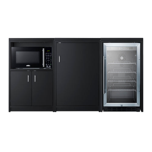 Summit 64" Wide Casework Suite with Beverage Center and Microwave, ADA Height (CWSUITE64G)