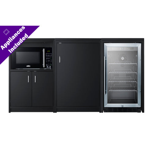 Summit 64" Wide Casework Suite with Beverage Center and Microwave, ADA Height (CWSUITE64G) view 2