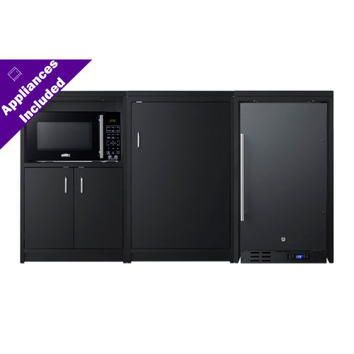 Summit 64" Wide Casework Suite with Refrigerator and Microwave, ADA Height (CWSUITE64R) view 2
