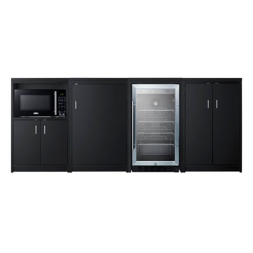 Summit 85" Wide Casework Suite with Beverage Center and Microwave, ADA Height (CWSUITE85G)