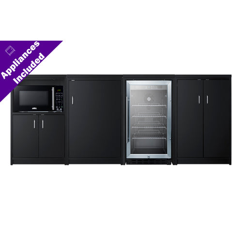 Summit 85" Wide Casework Suite with Beverage Center and Microwave, ADA Height (CWSUITE85G) view 2