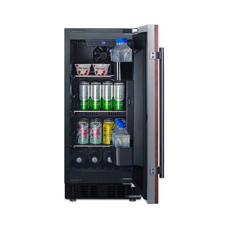 Summit 15" Wide Built-In All-Refrigerator (Panel Not Included) — Left Hand Door hinge (FF1532BIFLHD) view 5