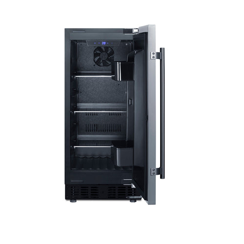 Summit 15" Wide Built-In All-Refrigerator — Left Hand Door hinge (FF1532BSSLHD) view 5