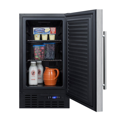 Summit 18" Wide Built-In All-Refrigerator — Left Hand Door hinge (FF1843BCSSLHD) view 4