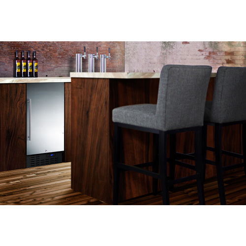 Summit 18" Wide Built-In All-Refrigerator, ADA Compliant — Left Hand Door hinge (FF1843BSSADALHD) view 6