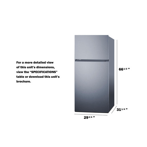 Summit 30" Wide Top Mount Refrigerator-Freezer (FF18SSLHD) view 5