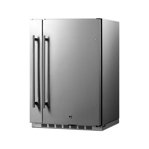 Summit Shallow Depth 24" Wide Built-In All-Refrigerator With Slide-Out Storage Compartment (FF19524) view 2
