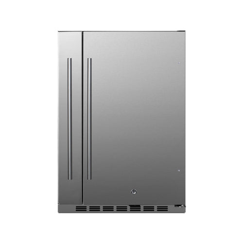Summit Shallow Depth 24" Wide Built-In All-Refrigerator With Slide-Out Storage Compartment (FF19524)