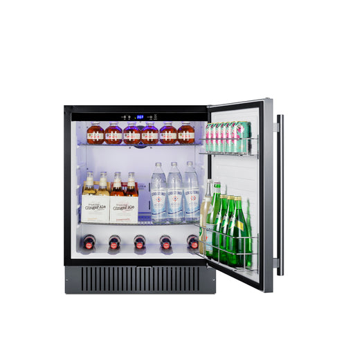 Summit 27" Wide Outdoor All-Refrigerator — Left Hand Door hinge (SPR2700SSLHD) view 5