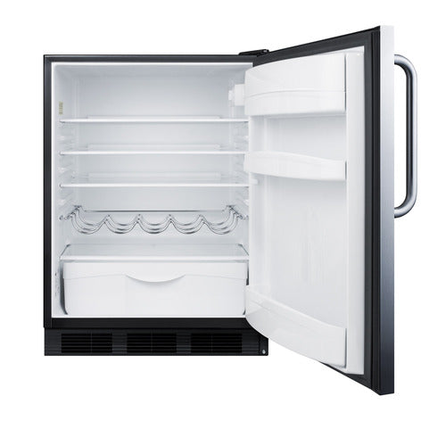 Summit 24" Wide All-Refrigerator, ADA Compliant — Left Hand Door hinge (FF63BKSSTBADALHD) view 2