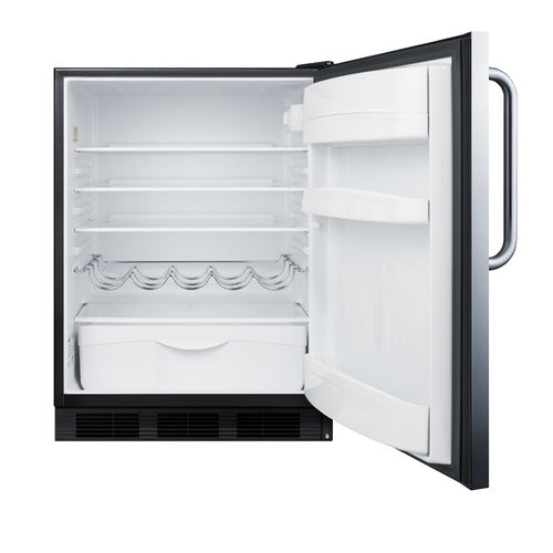 Summit 24" Wide Built-In All-Refrigerator — Left Hand Door hinge (FF63BKCSSLHD) view 3