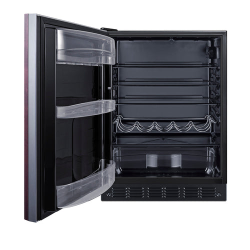 Summit 24" Wide All-Refrigerator, ADA Compliant (Panel Not Included) (FF6BK2SSIFADALHD)