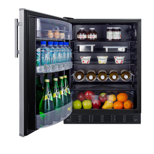 Summit 24" Wide All-Refrigerator, ADA Compliant (FF6BK2SSADALHD) view 4