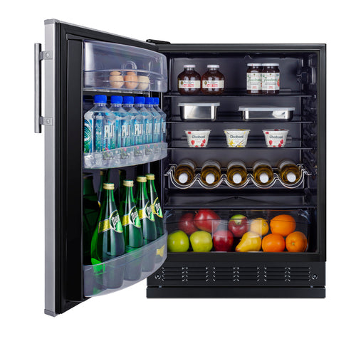 Summit 24" Wide All-Refrigerator (FF6BK2SSRSLHD) view 3