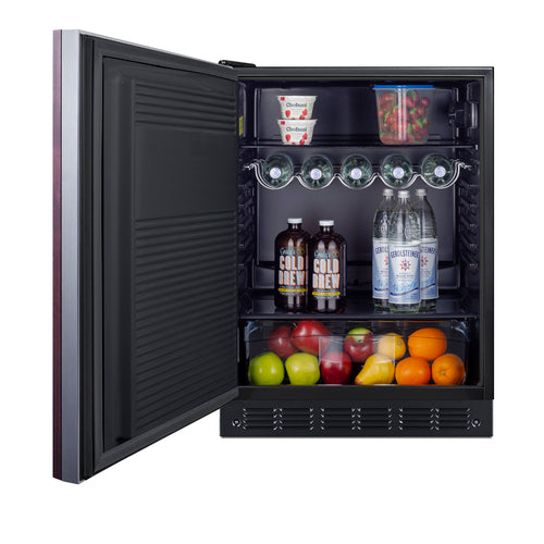 Summit 24" Wide All-Refrigerator, ADA Compliant (Panel Not Included) (FF708BLSSIFADALHD) view 3