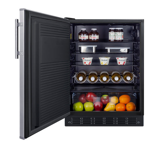 Summit 24" Wide All-Refrigerator (FF708BLSSLHD) view 2