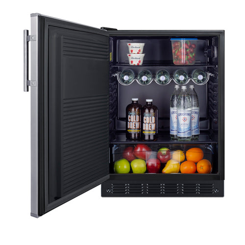 Summit 24" Wide All-Refrigerator (FF708BLSSLHD) view 3