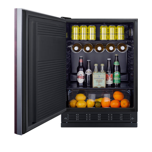 Summit 24" Wide All-Refrigerator (Panel Not Included) (FF708BLSSRSIFLHD) view 3