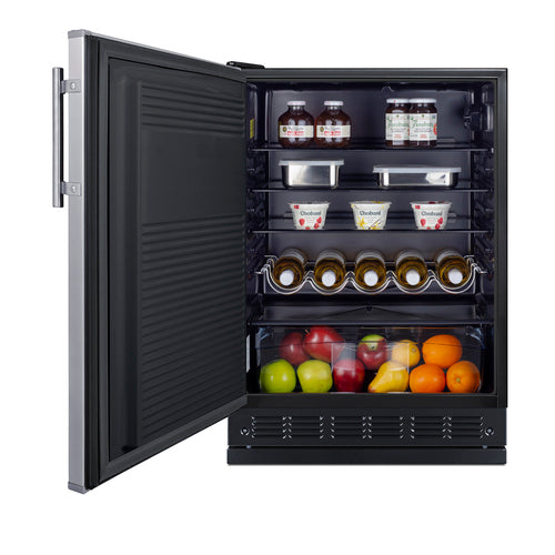 Summit 24" Wide All-Refrigerator (FF708BLSSRSLHD) view 3