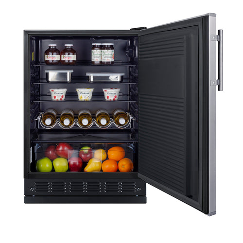 Summit 24" Wide All-Refrigerator (FF708BLSSRS) view 6