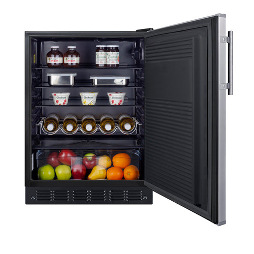 Summit 24" Wide All-Refrigerator, ADA Compliant (FF708BLSSADA) view 4
