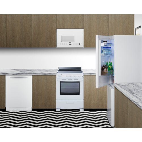 Summit 24" Wide Wide Bottom Mount Refrigerator-Freezer (FFBF121WLHD) view 2