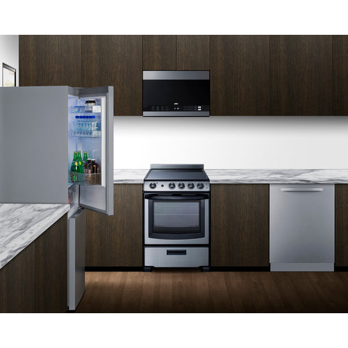 Summit 24" Wide Bottom Mount Refrigerator-Freezer (FFBF124SS) view 2