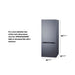 Summit 28" Wide Bottom Mount Refrigerator-Freezer (FFBF154SSLHD) view 6