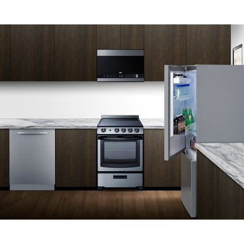 Summit 28" Wide Bottom Mount Refrigerator-Freezer (FFBF154SSLHD) view 2