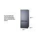 Summit 28" Wide Bottom Mount Refrigerator-Freezer (FFBF154SS) view 6