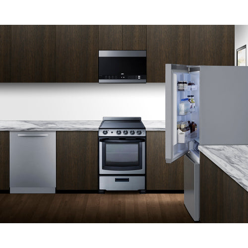 Summit 30" Wide Bottom-Mount Refrigerator-Freezer, Counter Depth (FFBF173SSLHD) view 2