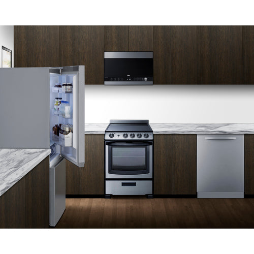 Summit 30" Wide Bottom-Mount Refrigerator-Freezer, Counter Depth (FFBF173SS) view 2
